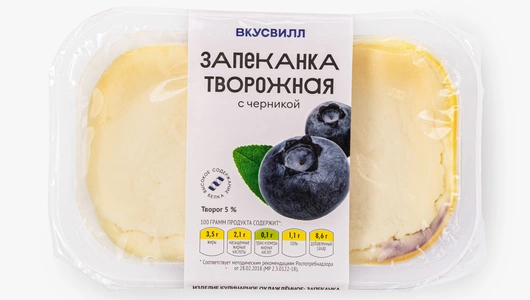 Запеканка творожная с&nbsp;черникой