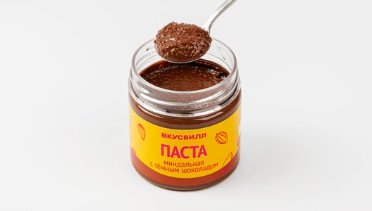 Паста миндальная с темным шоколадом Паста миндальная с темным шоколадом