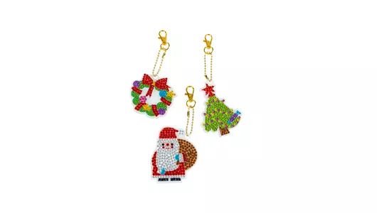 Набор для&nbsp;творчества Bondibon Алмазная мозаика 7 брелоков С&nbsp;новым годом!