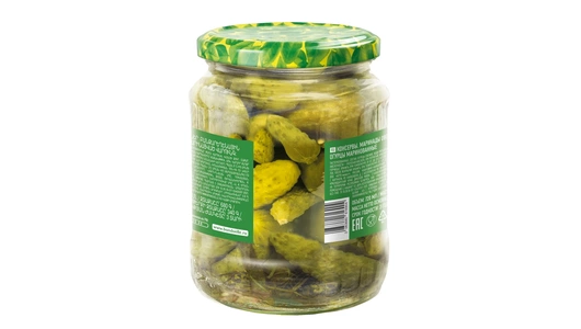 Огурцы Бондюэль маринованные (6-9) с/б 680 г