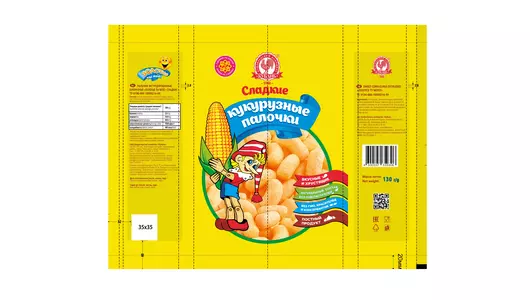 Палочки кукурузные Кондитерский комбинат Кубань Золотце ты мое сладкие 130 г Палочки кукурузные Кондитерский комбинат Кубань Золотце ты мое сладкие 130 г