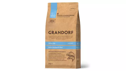 GRANDORF Med&Maxi Adult White Fish корм сух.белая рыба д/собак средних и крупных пород 10кг