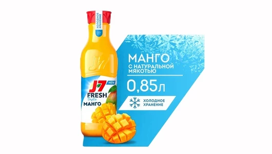 Нектар J7 Fresh Taste из манго с мякотью 850 мл