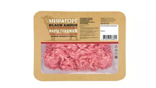Фарш Мираторг Black Angus говяжий охлажденный 400 г