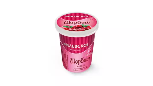 Мороженое Шербет Филевское с клюквой 80 г