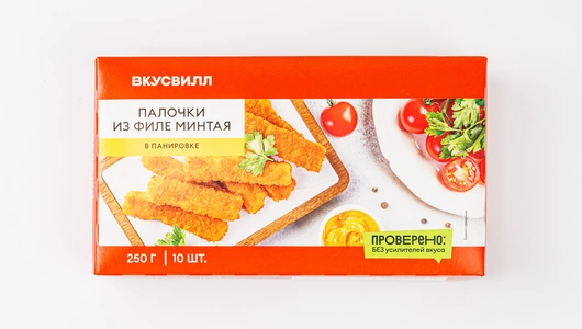 Палочки из филе минтая в панировке зам., 250 г