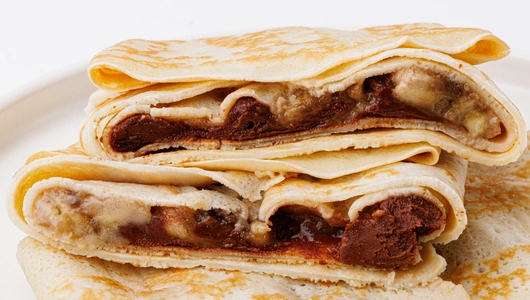 Блины с бананом и шоколадной пастой макси, зам.