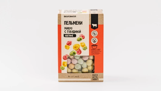 Пельмени микро с говядиной цветные