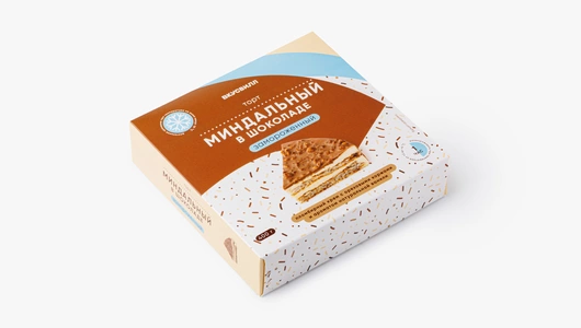 Торт "Миндальный" в шоколаде зам.