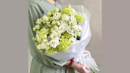 Букет Белый мохито с&nbsp;эустомой FMART by flowwow