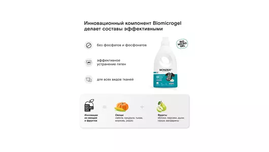 Гель для стирки Wonder Lab Утренние цветы универсальный 1 л Гель для стирки Wonder Lab Утренние цветы универсальный 1 л