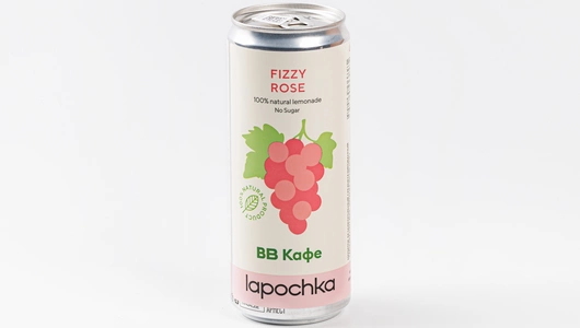 Напиток безалкогольный среднегазированный "Lapochka Fizzy Rose" (Лапочка Физзи Розе), кафе