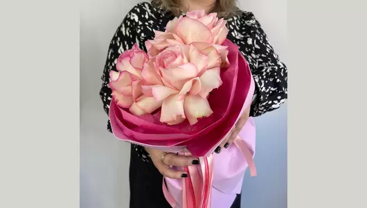 Французкая роза букет-03 FMART by flowwow