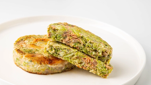 Медальоны из горбуши с капустой брокколи, зам, ВЕС