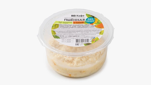 Каша пшенная с тыквой на растительной основе без доб. сахара, кафе