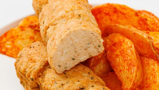 Чевапчичи куриные с картофельными дольками Чевапчичи куриные с картофельными дольками
