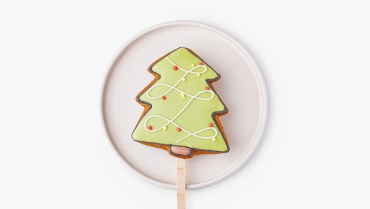 Пряник имбирный "Новый год" на палочке, 1 шт.