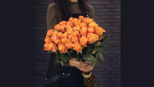 Букет из 31 розы Марио (50см)