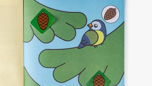 Книжка с наклейками: Зима в лесу 1+