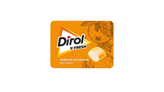Жевательная резинка Dirol X-Fresh Ледяной мандарин без сахара 16 г