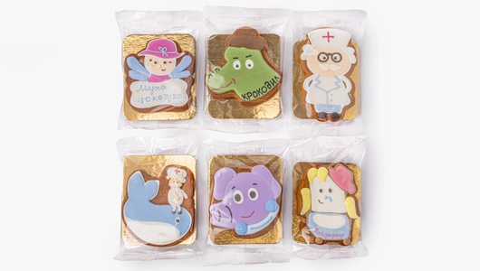 Пряник имбирный "Хиты Чуковского", 1 шт.