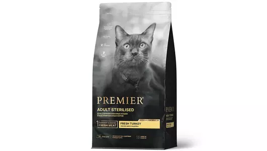 PREMIER Cat Adult Sterilised Turkey Корм сух.индейка д/стерил.кошек 2кг