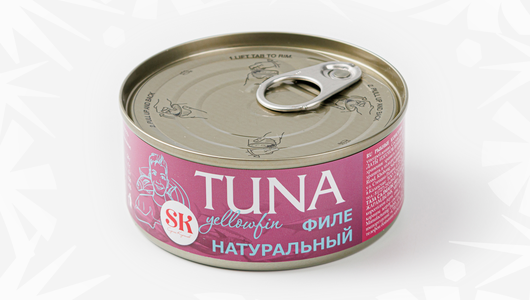 Тунец (желтоперый) филе-кусочки натуральный, 140 г