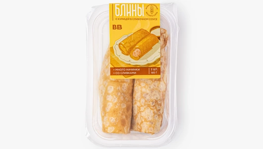 Блины с&nbsp;курицей в&nbsp;сливочном соусе