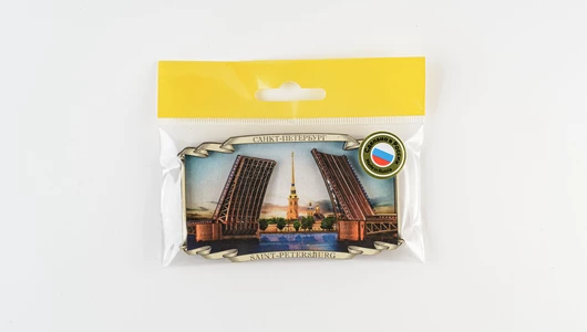 Магнит "Дворцовый мост и Петропавловский собор 3D"