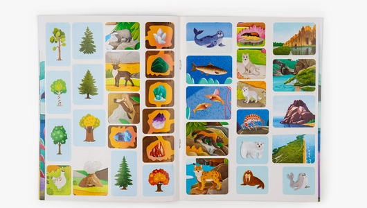 Книжка с&nbsp;наклейками "Природа России"