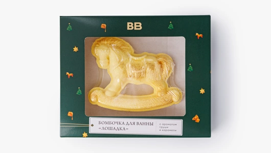 Бомбочка для ванны "Лошадка" с ароматом груши и карамели