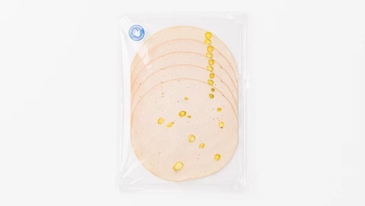 Колбаса вареная куриная "Мортаделла с фисташками", нарезка