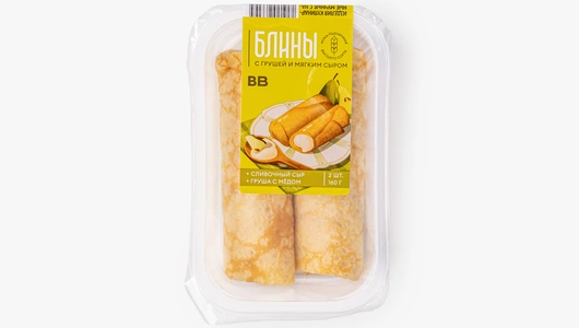 Блины с&nbsp;грушей и&nbsp;мягким сыром