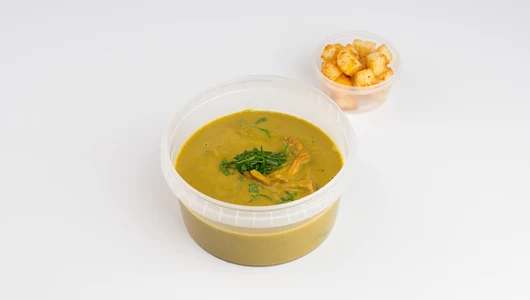 Суп-крем грибной с лисичками и крутонами