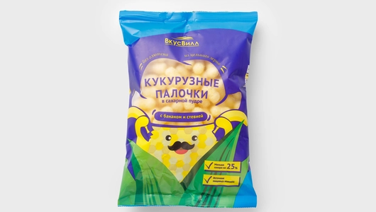 Палочки кукурузные в&nbsp;сах. пудре с&nbsp;бананом и&nbsp;стевией