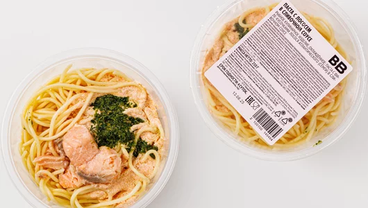 Паста с лососем в сливочном соусе