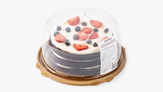 Торт "Бернау" со свежими ягодами и творожным сыром