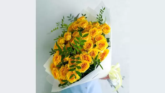 Букет Желтые кустовые розы FMART by flowwow