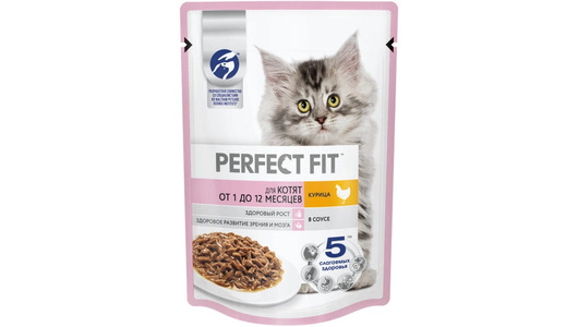 PERFECT FIT 75гр Корм для котят Курица в соусе (пауч)