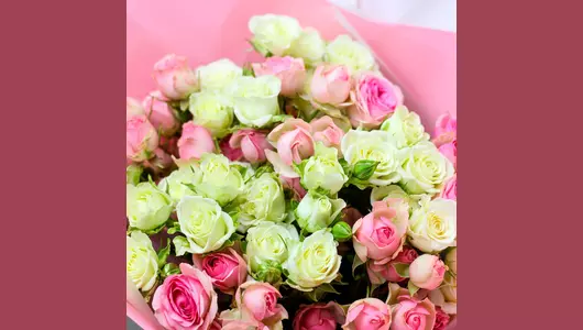 Монобукет "Первое свидание" из&nbsp;11 кустовых роз FMART by flowwow