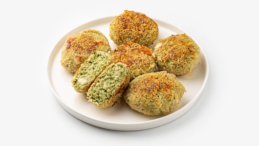Котлеты из индейки с сыром и шпинатом, зам.