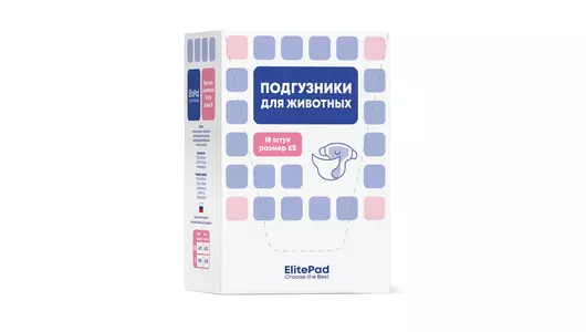 ELITEPAD Подгузники гелевые для животных, XS, 18шт/уп