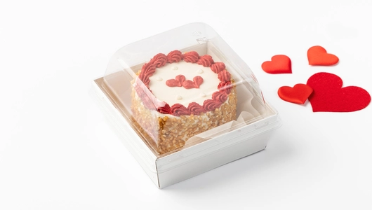 Торт бенто "Люблю" клубника-малина