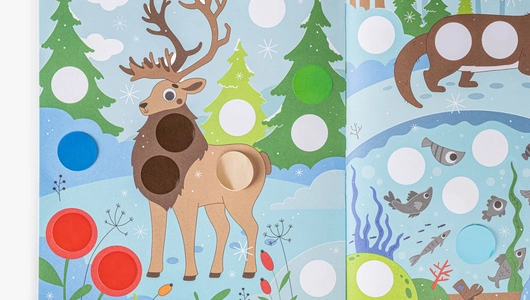 Книжка с наклейками "В зимнем лесу", 96 наклеек