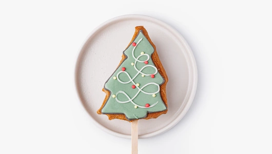 Пряник имбирный "Зимнее очарование" на палочке, 1 шт.