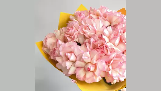 "Лимонный сорбет" Букет 15 Французских роз FMART by flowwow