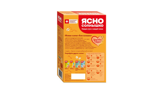 Хлопья Ясно солнышко Овсяные №3 мелкие 350 г