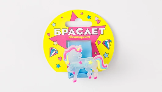 Слэп-браслет со съемной, светящейся фигуркой, в ассортименте