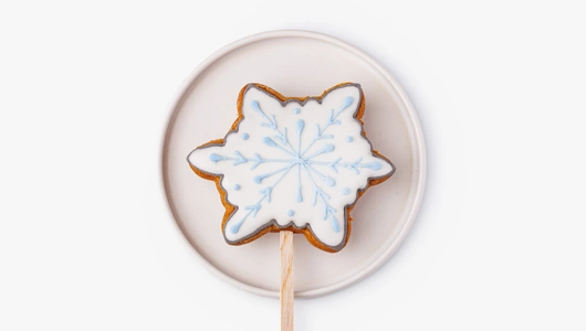 Пряник имбирный "Новый год" на палочке, 1 шт.