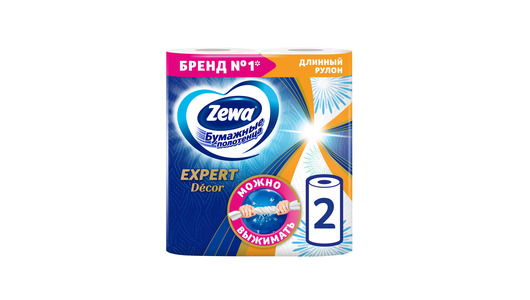 Полотенца бумажные Zewa Expert Decor 2 рулона